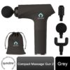 Gymcline Massage Gun Compact Size with 1500mAh Battery & 3 Speed Modes, Grey Gymcline Massage Gun Compact Size with 1500mAh Battery & 3 Speed Modes, Grey