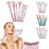 Aquarius Cosmic Make-Up Brush Set With Liquid Glitter Handle For Women, 7pcs