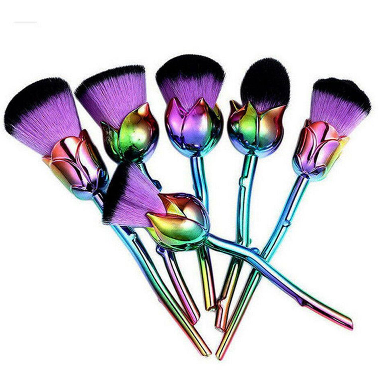 Beauty and the Beast-Inspired Rose Makeup Brushes with Glossy Handles Beauty and the Beast-Inspired Rose Makeup Brushes with Glossy Handles