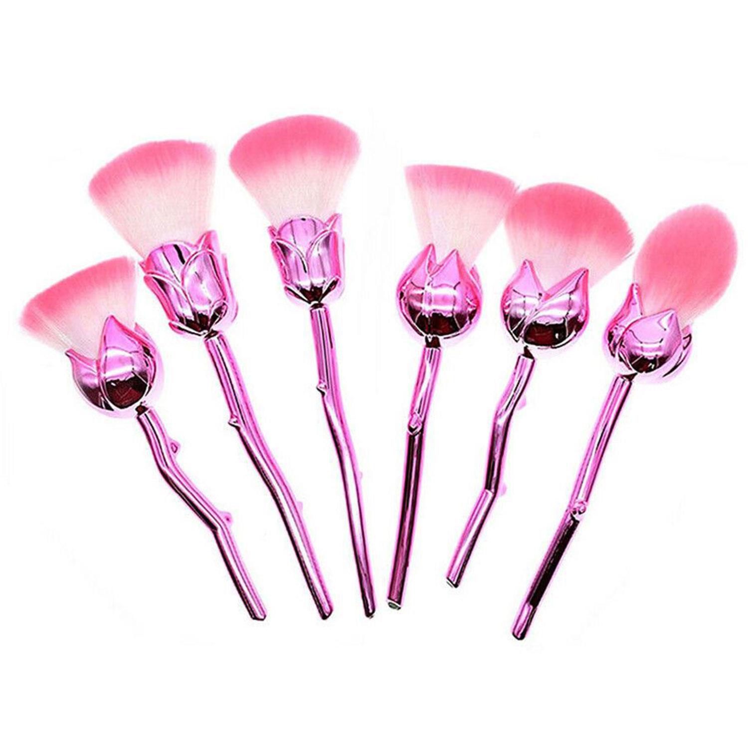 Beauty and the Beast-Inspired Rose Makeup Brushes with Glossy Handles Beauty and the Beast-Inspired Rose Makeup Brushes with Glossy Handles