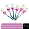 Beauty and the Beast-Inspired Rose Makeup Brushes with Glossy Handles Beauty and the Beast-Inspired Rose Makeup Brushes with Glossy Handles