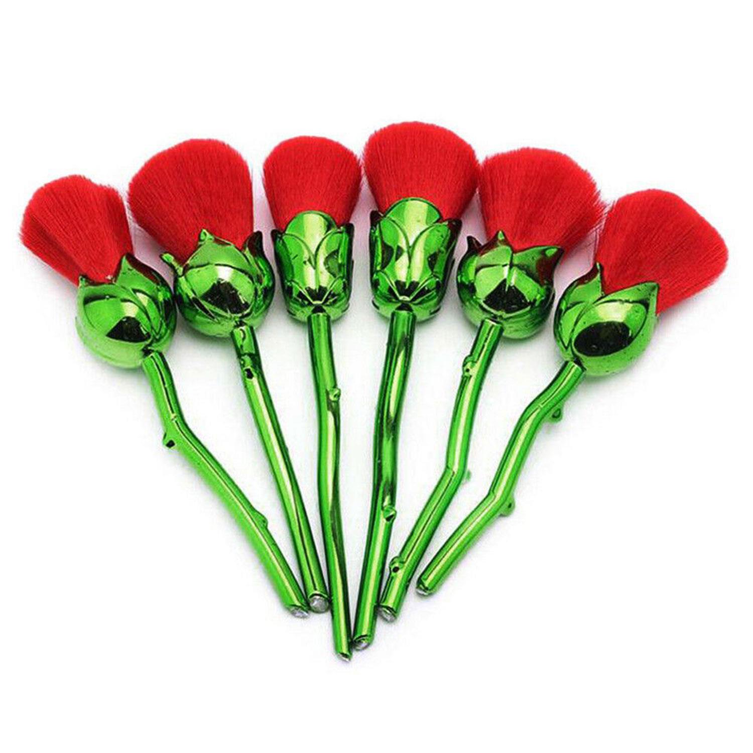 Beauty and the Beast-Inspired Rose Makeup Brushes with Glossy Handles Beauty and the Beast-Inspired Rose Makeup Brushes with Glossy Handles