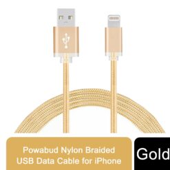 Nylon Braided USB Data Cable - Gold