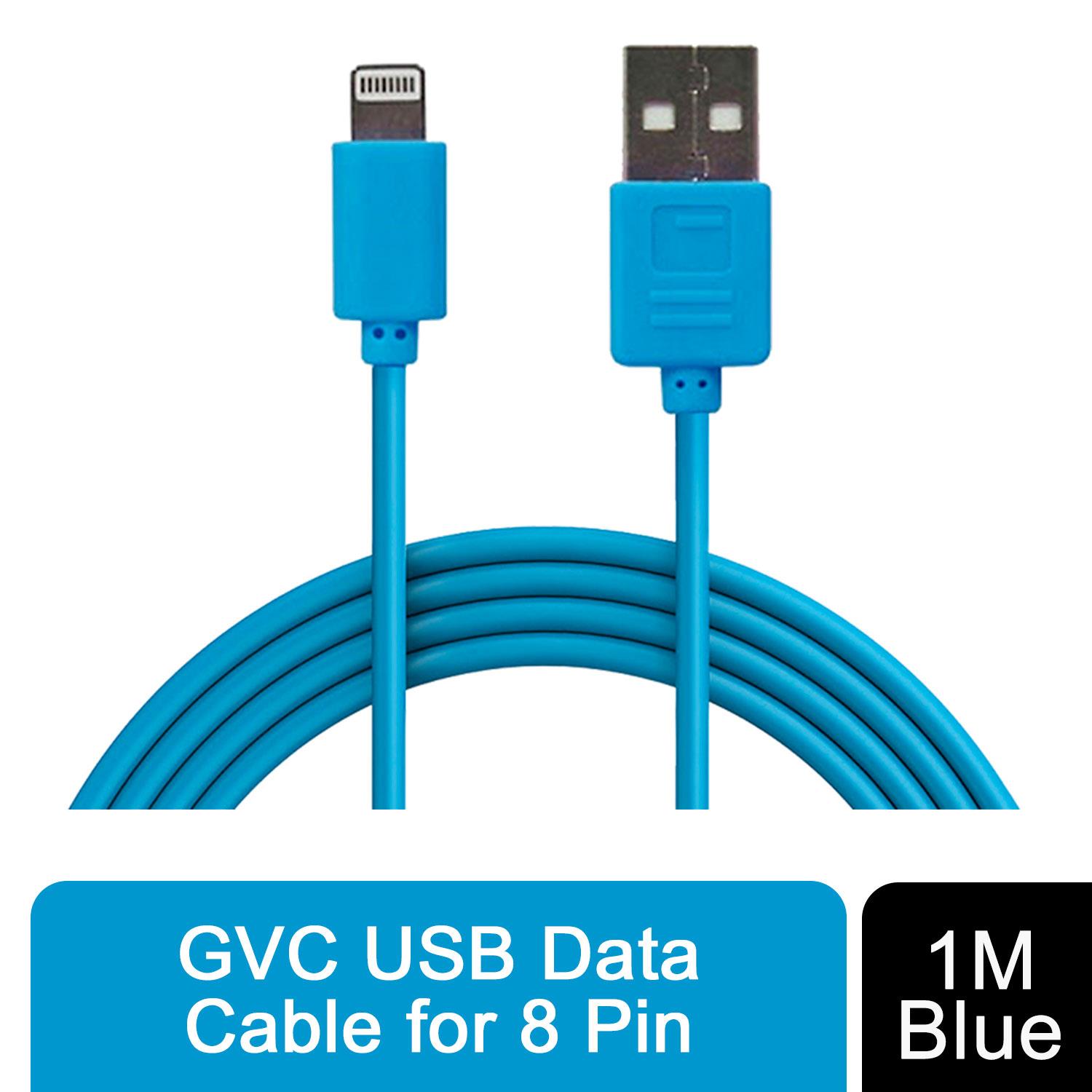 GVC USB Data Cable for 8 Pin 1m - Blue GVC USB Data Cable for 8 Pin 1m - Blue