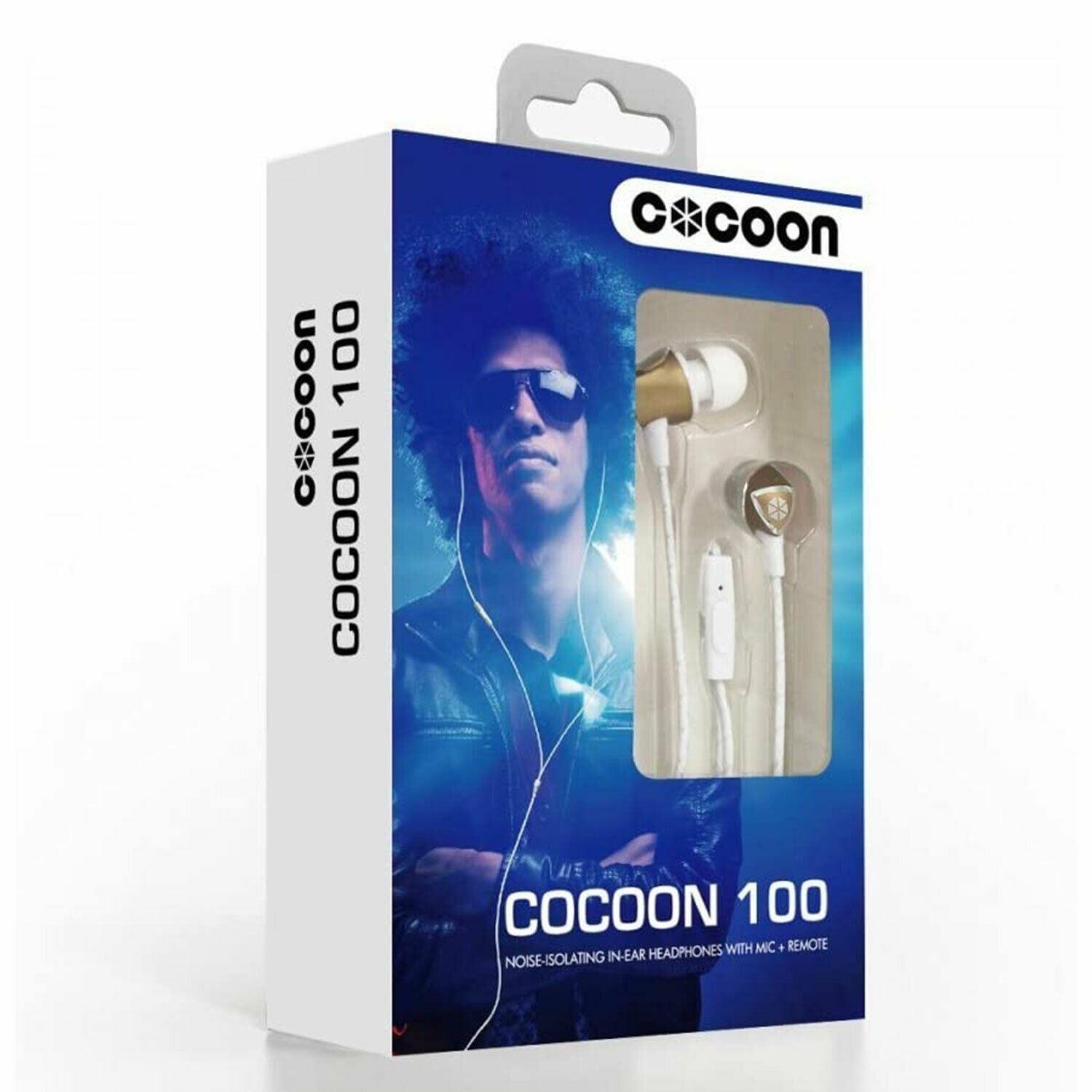 Cocoon 100 Series Noise-Isolating Tangle Free In-Ear Headphone - Gold Cocoon 100 Series Noise-Isolating Tangle Free In-Ear Headphone - Gold