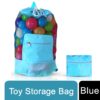 Doodle Nylon Toy Storage Bag and Play Mat - Blue