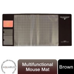 AQ Multifunctional & Eco - Friendly Office Desk Mouse Mat PVC+DS Material, Brown
