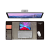 AQ Multifunctional & Eco-friendly Office Desk Mouse Mat PVC+DS Material, Brown - Image 5