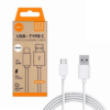 GVC USB to Type C Cable, For Phone, Pad & PC Charging & Syncing, 3M - White - Image 4