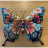 Botanical Print Metal Butterfly Wall Art - Image 2