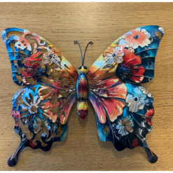 Alternative view of Botanical Print Metal Butterfly Wall Art
