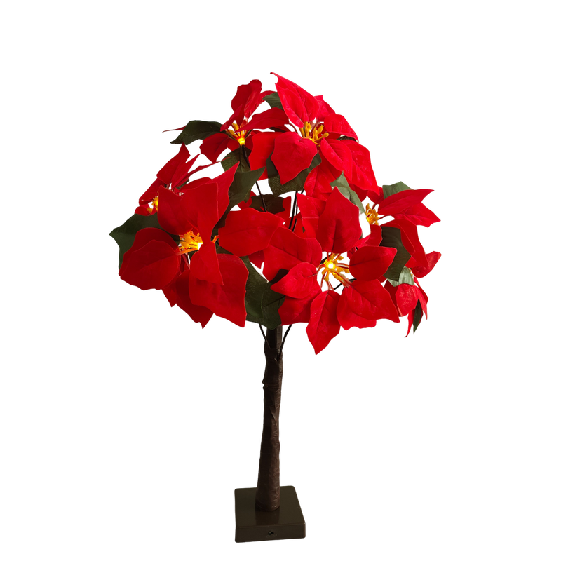 Free Standing LED Poinsettia Tree Free Standing LED Poinsettia Tree - Image 3