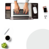 AQ Multifunctional & Eco-friendly Office Desk Mouse Mat PVC+DS Material, Brown - Image 3