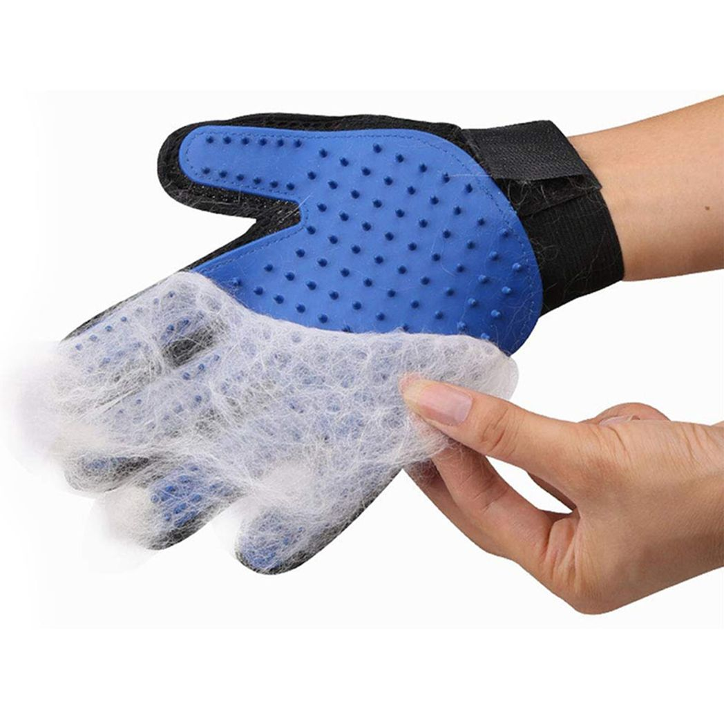 Cat And Dog Grooming Gloves 1 Pair - Blue Cat And Dog Grooming Gloves 1 Pair - Blue - Image 4