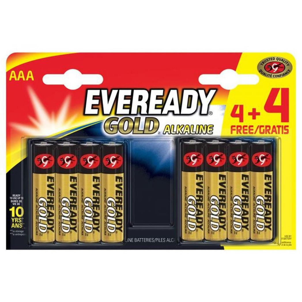 Eveready Alkaline Gold (4 + 4) Batteries - AAA/LR03 FSB8 Eveready Alkaline Gold (4 + 4) Batteries - AAA/LR03 FSB8 - Image 7