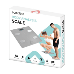 Alternative view of Body Analysis Scale with BMI & Calorie Guide - Silver