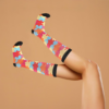 Flo Fashion Bright Pattern Knee-High With Nylon, Yarn & Spandex Compression Sock, Puzzle, L/XL Flo Fashion Bright Pattern Knee-High With Nylon, Yarn & Spandex Compression Sock, Puzzle, L/XL - Image 3