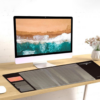 AQ Multifunctional & Eco-friendly Office Desk Mouse Mat PVC+DS Material, Brown - Image 4