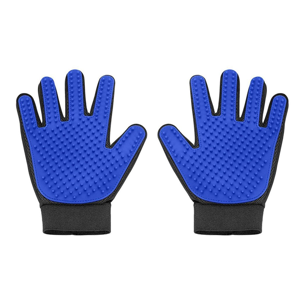 Cat And Dog Grooming Gloves 1 Pair - Blue Cat And Dog Grooming Gloves 1 Pair - Blue - Image 5