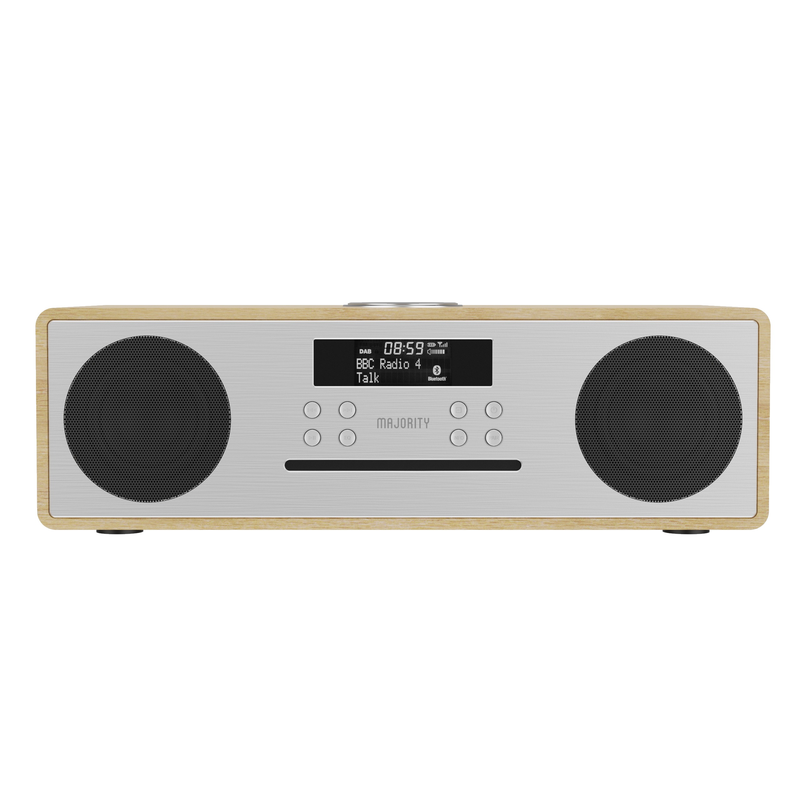 Wooden Music System with CD Player, DAB Radio, Bluetooth, USB & AUX Wooden Music System with CD Player, DAB Radio, Bluetooth, USB & AUX - Image 3
