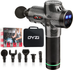DYZI Handheld Massage Gun with 6 Heads – 30-Speed Percussion Massager