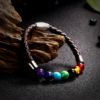 7 Chakra Stone Bracelets for Women Men Buddha Bless Healing Balance Beads Reiki Buddha Prayer Leather Rope Bracelet Jewelry Gift 7 Chakra Stone Bracelets for Women Men Buddha Bless Healing Balance Beads Reiki Buddha Prayer Leather Rope Bracelet Jewelry Gift - Image 2