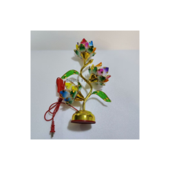Alternative view of Colorful Petal Lotuscandlestick Temple Power Supply Table Candlestick Lotus Candlestick Buddha Candle Holder Home Decoration