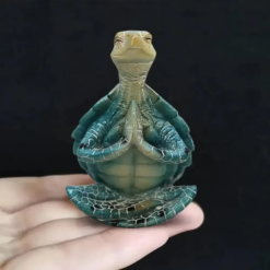 Alternative view of Yoga Sit Meditation Sea Turtle Artwork Decorations Mini Meditation Desktop Decor Buddha Zen Yoga Frog Garden Statue Ornament