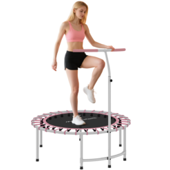 Alternative view of SPORTNOW Fitness Trampoline with Adjustable Handle