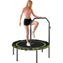 Alternative view of SPORTNOW Foldable Fitness Trampoline Rebounder with Handle