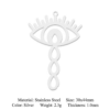 5pcs/lot 316 Stainless Steel Eye Lotus DIY Earring Pendant Wholesale Jewelry Charms Buddha Tree of Life Daisy Yoga OEM OM 5pcs/lot 316 Stainless Steel Eye Lotus DIY Earring Pendant Wholesale Jewelry Charms Buddha Tree of Life Daisy Yoga OEM OM - Image 2