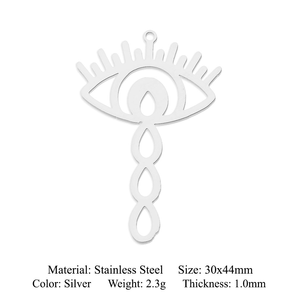 5pcs/lot 316 Stainless Steel Eye Lotus DIY Earring Pendant Wholesale Jewelry Charms Buddha Tree of Life Daisy Yoga OEM OM 5pcs/lot 316 Stainless Steel Eye Lotus DIY Earring Pendant Wholesale Jewelry Charms Buddha Tree of Life Daisy Yoga OEM OM - Image 2