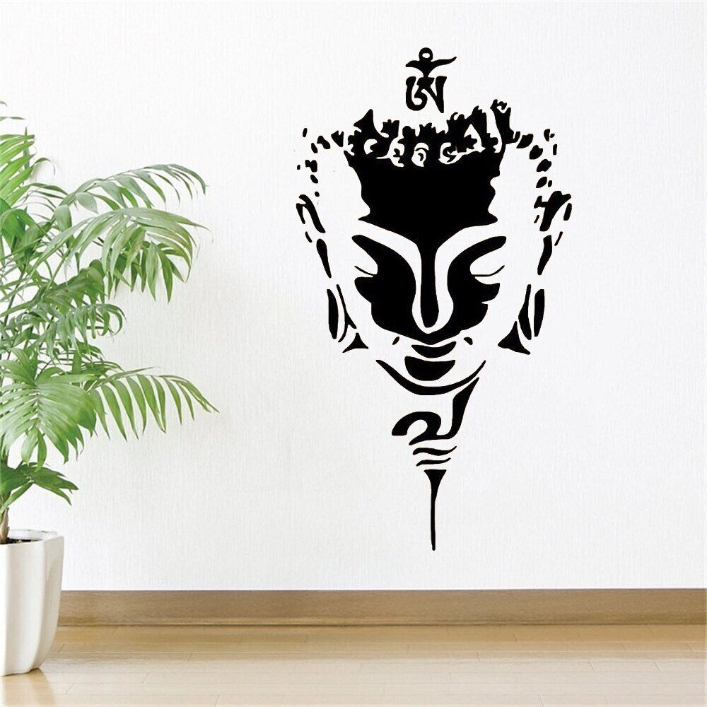 Buddha Wall Decal Sticker Face Minimalist Vector Buddhism Zen Yoga Mural Home Room Decoration Ph177 Buddha Wall Decal Sticker Face Minimalist Vector Buddhism Zen Yoga Mural Home Room Decoration Ph177 - Image 2