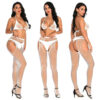 Diamante Fishnet Stockings with Bra Diamante Fishnet Stockings with Bra - Image 2