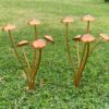 Copper Finish Mushroom Garden Stake Set of 2 Copper Finish Mushroom Garden Stake Set of 2 - Image 3