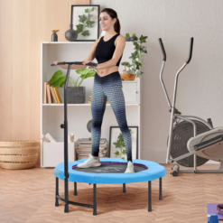 Alternative view of 40 Inch Mini Fitness Trampoline Rebounder with Handle