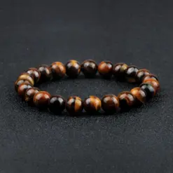 Alternative view of Reliatonny Trendy Buddha Chakra Bracelet - Natural Tiger Eye & Lava Stone