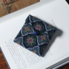 Small Vintage Bag Printed Cotton Bag Walnut Buddha Bead Storage Bag jewelry Flip Buckle Small Things Organizer - Image 3