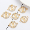 10pcs/lot Gold Color Rhinestone Buddha Connector Pendant Charms DIY Bracelet Necklace For Jewelry Making Accessories 10pcs/lot Gold Color Rhinestone Buddha Connector Pendant Charms DIY Bracelet Necklace For Jewelry Making Accessories - Image 3