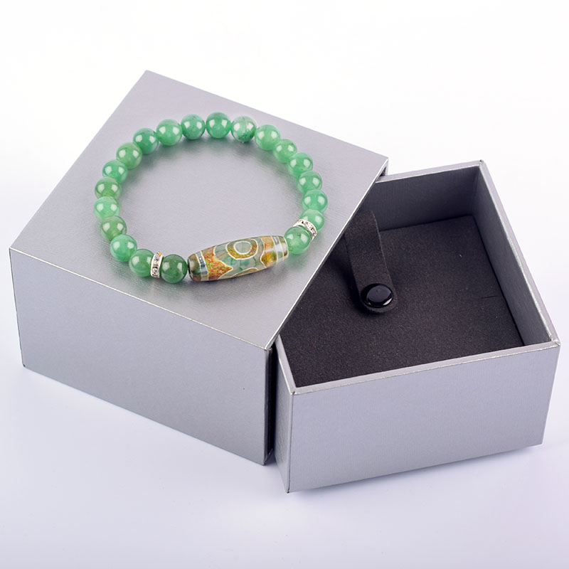 Natural Green Dongling Three-eyed Dzi Beads Bracelet Women Tibetan Buddha Agate Prayer Meditation Wish Jewelry for Man Gift Natural Green Dongling Three-eyed Dzi Beads Bracelet Women Tibetan Buddha Agate Prayer Meditation Wish Jewelry for Man Gift - Image 3