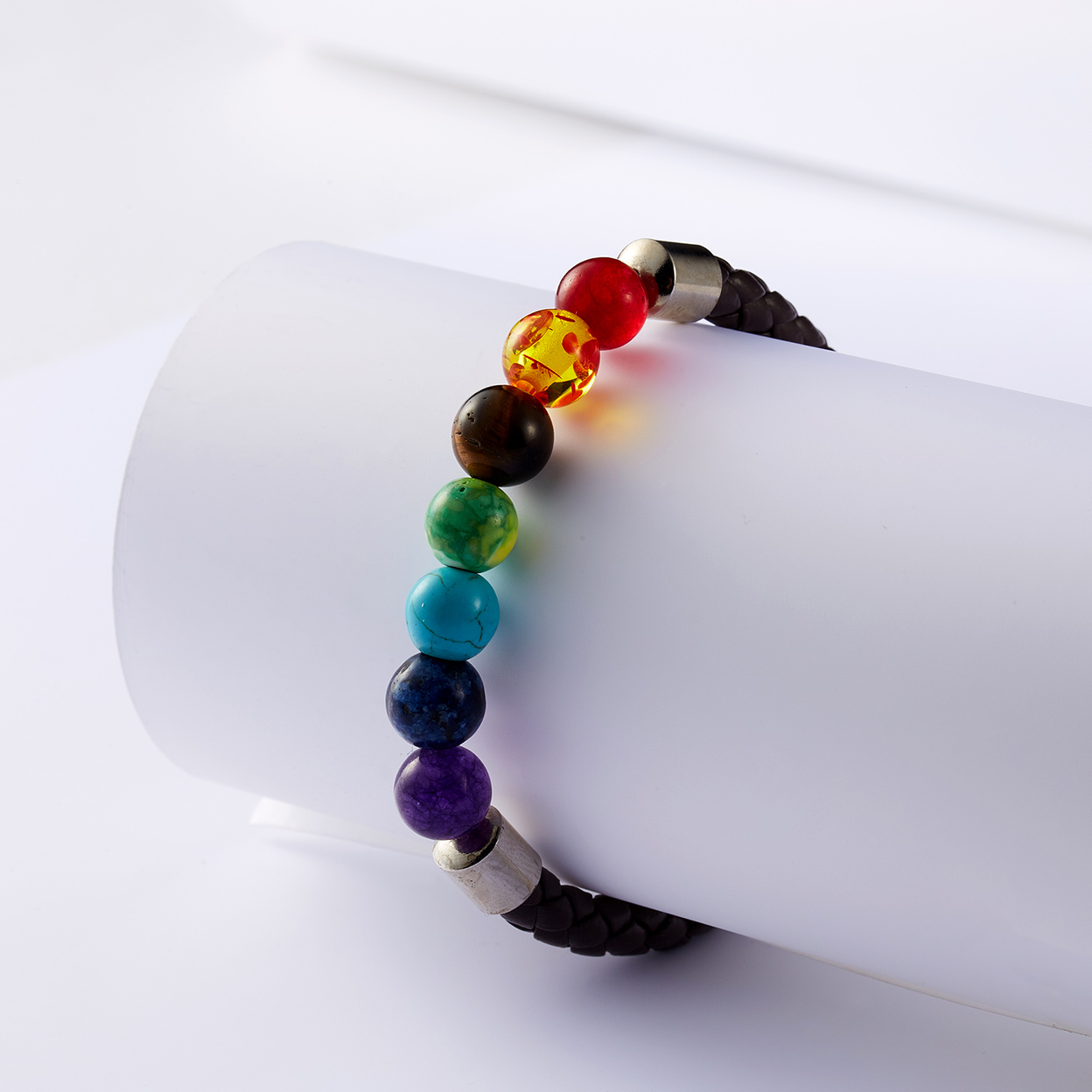 7 Chakra Stone Bracelets for Women Men Buddha Bless Healing Balance Beads Reiki Buddha Prayer Leather Rope Bracelet Jewelry Gift 7 Chakra Stone Bracelets for Women Men Buddha Bless Healing Balance Beads Reiki Buddha Prayer Leather Rope Bracelet Jewelry Gift - Image 3
