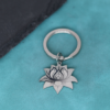 Elegant Lotus Flower Of Life Pendant Stainless Steel Keychain For Men Women Yoga Buddha Faith Amulet Jewelry Bag Car Decor Gifts - Image 3