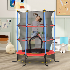 Alternative view of Kids Trampoline with Safety Enclosure & Zipped Entry – Ages 3–10