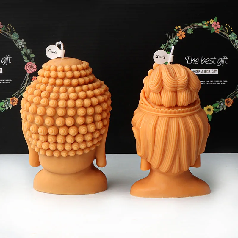 Buddha Head Candle Mould - Durable Silicone for Easy Crafting Buddha Head Candle Mould - Durable Silicone for Easy Crafting - Image 2