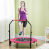 40 Inch Foldable Fitness Trampoline with Foam Handle – Pink 40 Inch Foldable Fitness Trampoline with Foam Handle – Pink - Image 2