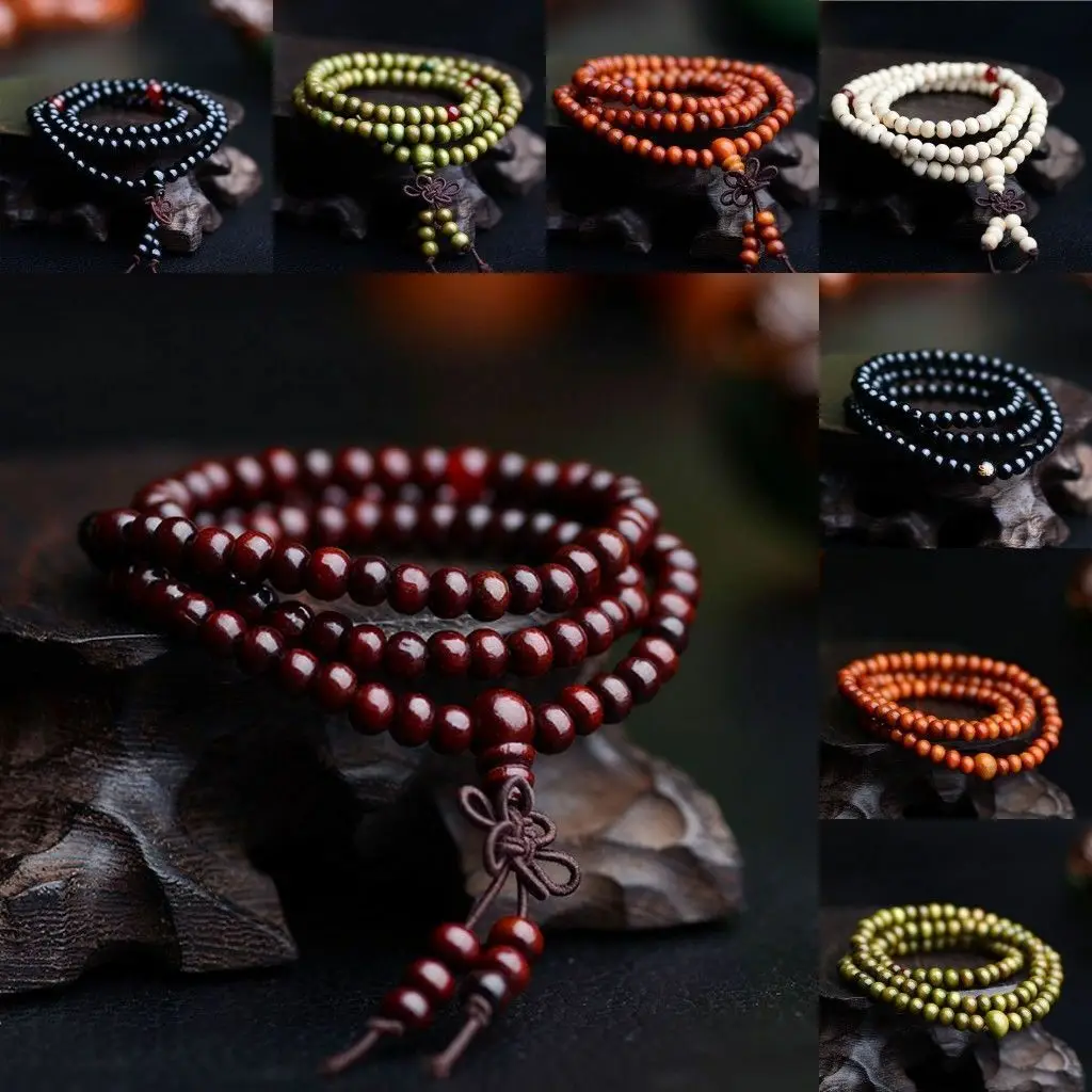 Natural Wood Multilayer Beaded Buddha Bracelet - Trendy Fashion Accessory Natural Wood Multilayer Beaded Buddha Bracelet - Trendy Fashion Accessory - Image 2
