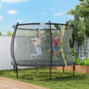 8ft Outdoor Trampoline with Safety Enclosure Net - Image 2
