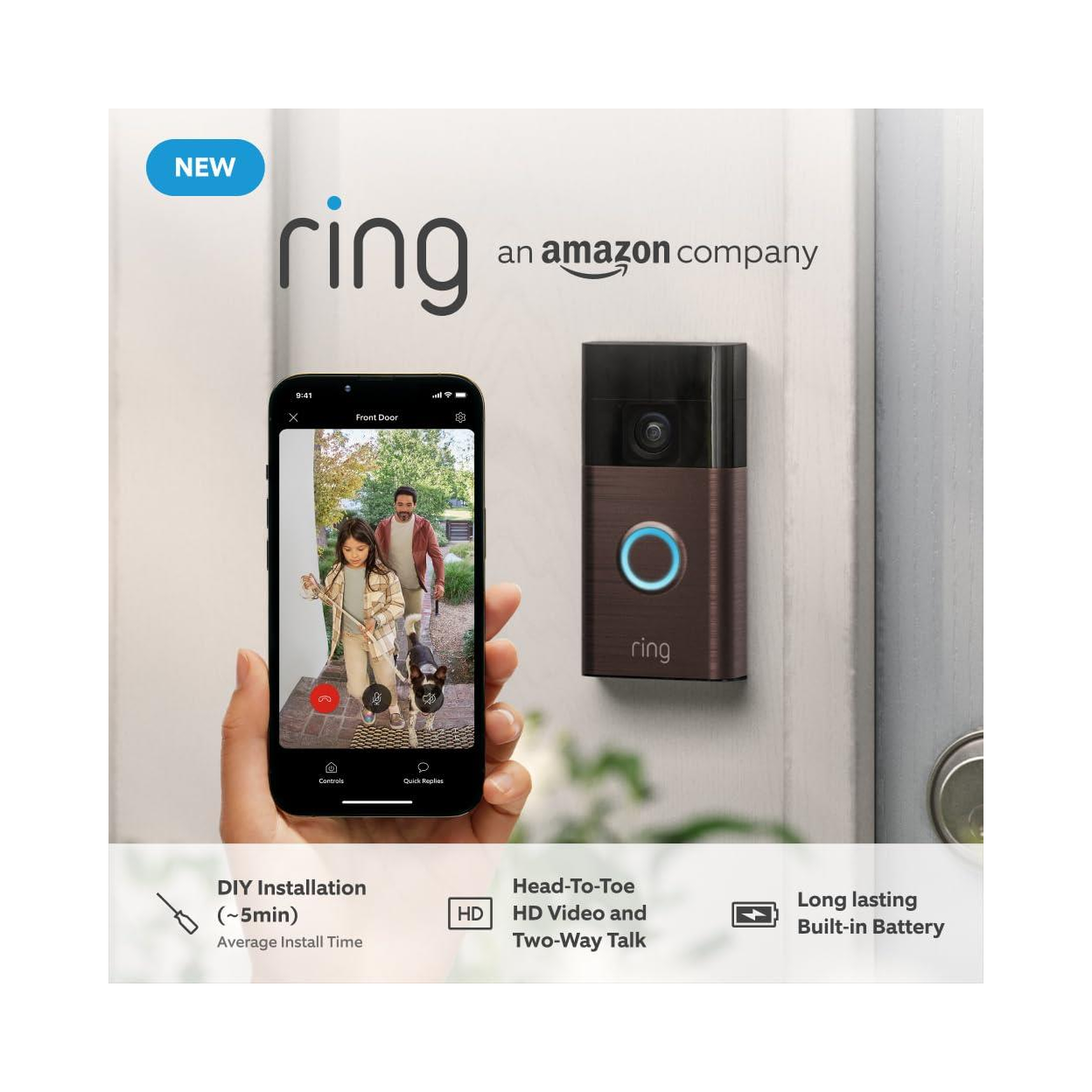 Ring Battery Video Doorbell 2024 Bronze Ring Battery Video Doorbell 2024 Bronze - Image 3