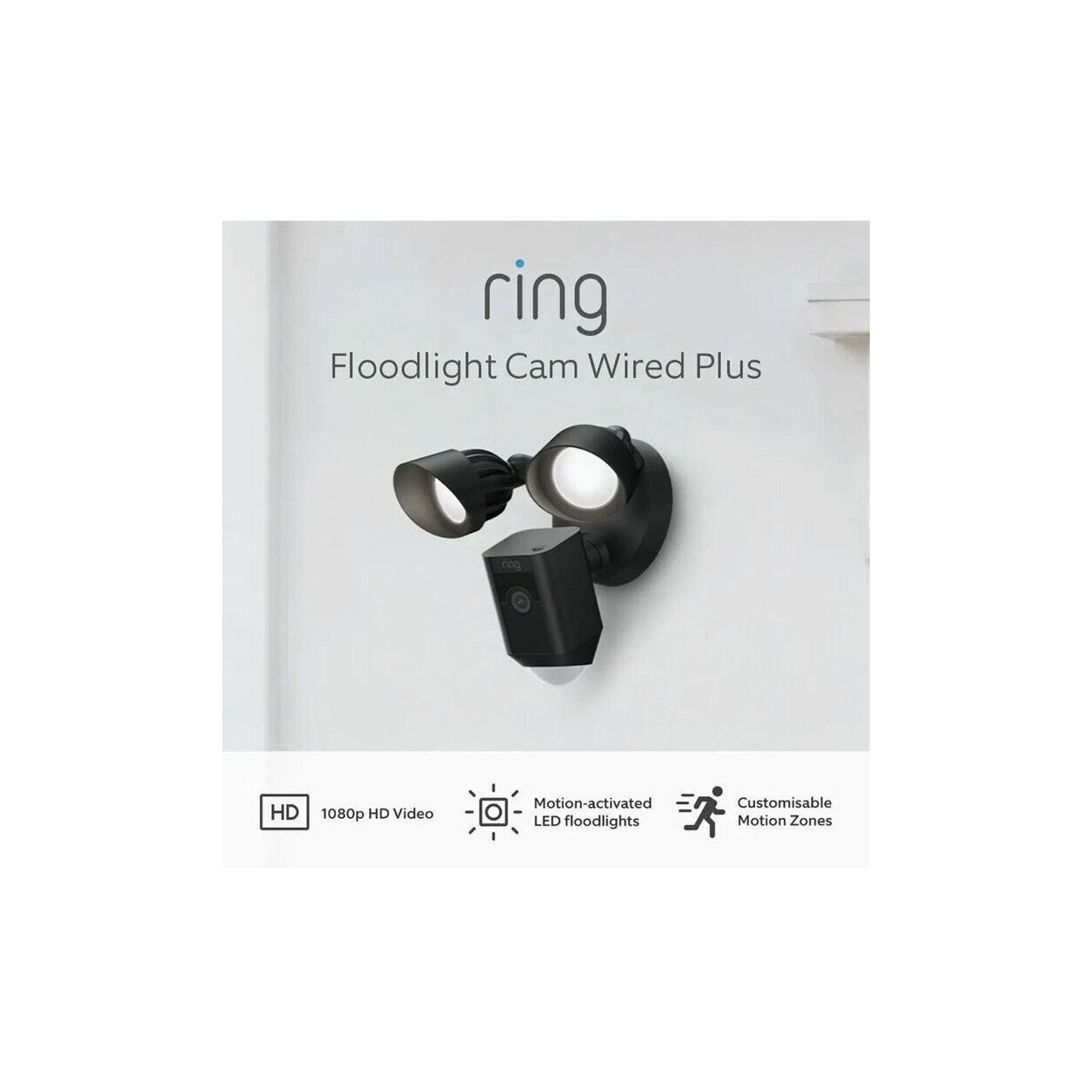 Ring Floodlight Cam Wired Plus – 1080p Outdoor Security Camera, Black Ring Floodlight Cam Wired Plus – 1080p Outdoor Security Camera, Black - Image 3