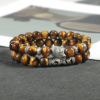 2Pcs/Set Wooden Beaded Buddha Bracelet Natural Stone Bracelets for Men Women Buddhist Meditation Rosary Jewelry Gift Pulseras - Image 4